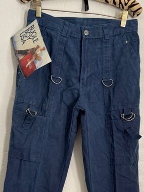 NWT Vintage 80s 90s Bugle Boy Navy Cargo Pants Small